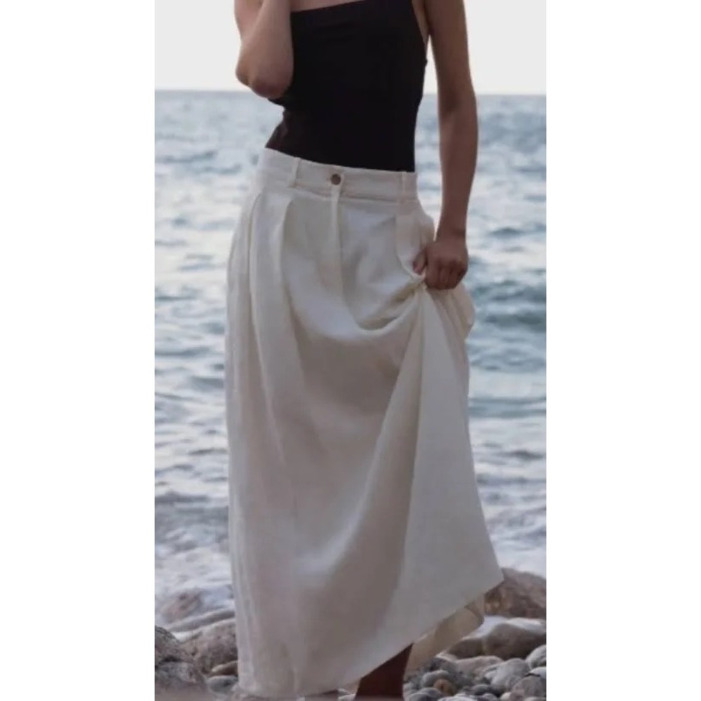 Jenni Kayne Ivory High-Waist Maxi Skirt